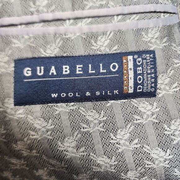 John W Nordstrom Grey Wool/Silk Windowpane Plaid Sports Coat, Mens 44L - Picture 6 of 12